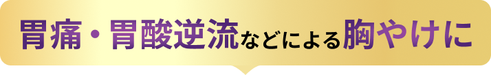 胃痛・胃酸逆流などによる胸やけに