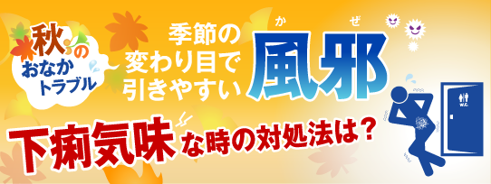 秋のおなかトラブル　季節の変わり目でひきやすい風邪　下痢気味な時の対処法は？_リンクバナー